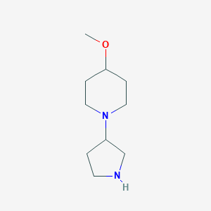 molecular formula C10H20N2O B2890152 4-Methoxy-1-(pyrrolidin-3-yl)piperidine CAS No. 1249760-60-8