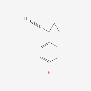 molecular formula C11H9F B2890156 1-(1-乙炔基环丙基)-4-氟苯 CAS No. 1379263-32-7