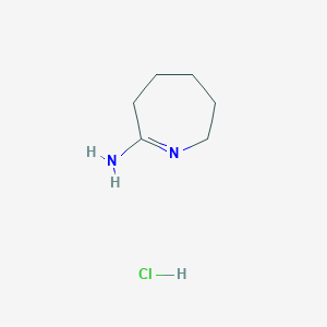 molecular formula C6H13ClN2 B2890157 3,4,5,6-tetrahydro-2H-azepin-7-amine hydrochloride CAS No. 54661-57-3