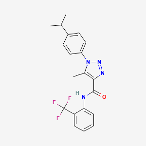 molecular formula C20H19F3N4O B2890160 1-(4-isopropylphenyl)-5-methyl-N-(2-(trifluoromethyl)phenyl)-1H-1,2,3-triazole-4-carboxamide CAS No. 904817-26-1