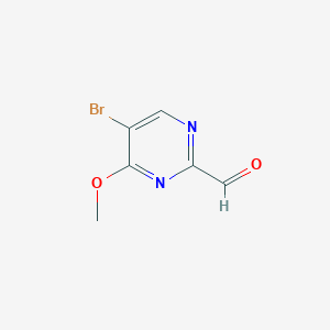 molecular formula C6H5BrN2O2 B2890161 5-Bromo-4-methoxypyrimidine-2-carbaldehyde CAS No. 2248306-40-1
