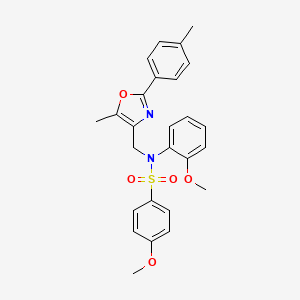 molecular formula C26H26N2O5S B2890163 N~1~-(4-ethylphenyl)-N~3~-(4-fluorobenzyl)-3-methylpiperidine-1,3-dicarboxamide CAS No. 1251553-36-2