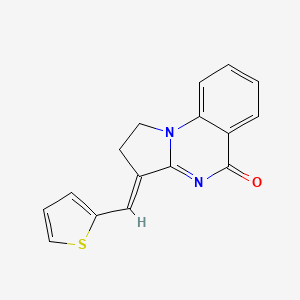 B2890173 (3E)-3-(thiophen-2-ylmethylidene)-2,3-dihydropyrrolo[1,2-a]quinazolin-5(1H)-one CAS No. 885190-84-1