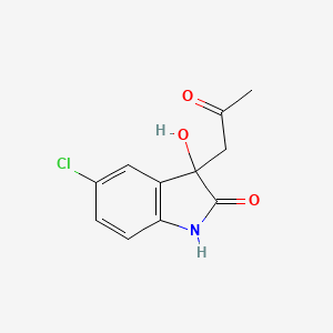 molecular formula C11H10ClNO3 B2890174 5-Chloro-3-hydroxy-3-(2'-oxopropyl)indolin-2-one CAS No. 76325-67-2