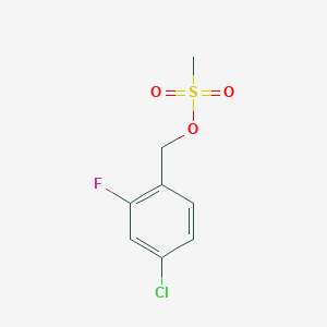 molecular formula C8H8ClFO3S B2890180 (4-Chloro-2-fluorobenzyl) methanesulfonate CAS No. 721968-74-7