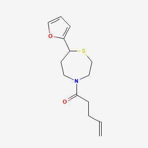 1-(7-(Furan-2-yl)-1,4-thiazepan-4-yl)pent-4-en-1-one