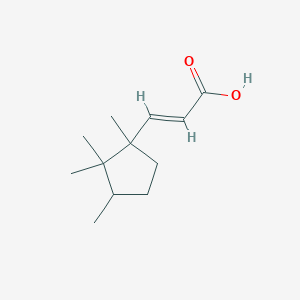 molecular formula C12H20O2 B2890195 3-(1,2,2,3-Tetramethylcyclopentyl)prop-2-enoic acid CAS No. 861316-86-1