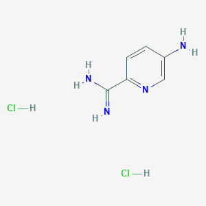 molecular formula C6H10Cl2N4 B2890213 5-Aminopyridine-2-carboximidamide dihydrochloride CAS No. 2094149-95-6