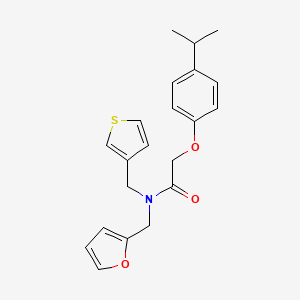 N-(furan-2-ylmethyl)-2-(4-isopropylphenoxy)-N-(thiophen-3-ylmethyl)acetamide