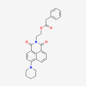 molecular formula C27H26N2O4 B2890225 2-(1,3-dioxo-6-(piperidin-1-yl)-1H-benzo[de]isoquinolin-2(3H)-yl)ethyl 2-phenylacetate CAS No. 312606-16-9