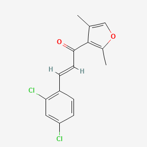 molecular formula C15H12Cl2O2 B2890226 (E)-3-(2,4-二氯苯基)-1-(2,4-二甲基呋喃-3-基)丙-2-烯-1-酮 CAS No. 391868-53-4