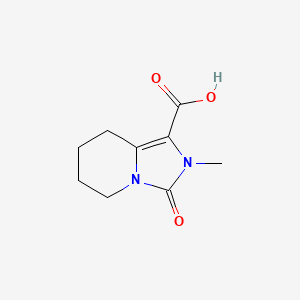 molecular formula C9H12N2O3 B2890228 2-methyl-3-oxo-2H,3H,5H,6H,7H,8H-imidazo[1,5-a]pyridine-1-carboxylic acid CAS No. 1820641-84-6