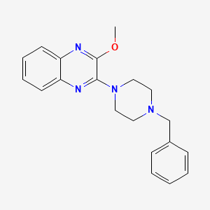 molecular formula C20H22N4O B2890241 2-(4-苄基哌嗪-1-基)-3-甲氧基喹喔啉 CAS No. 899382-56-0