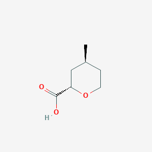 molecular formula C7H12O3 B2890250 (2S,4S)-4-Methyltetrahydro-2H-pyran-2-carboxylic acid CAS No. 1644061-89-1