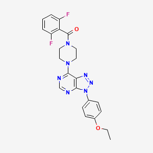 molecular formula C23H21F2N7O2 B2890254 (2,6-difluorophenyl)(4-(3-(4-ethoxyphenyl)-3H-[1,2,3]triazolo[4,5-d]pyrimidin-7-yl)piperazin-1-yl)methanone CAS No. 920417-62-5