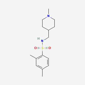 molecular formula C15H24N2O2S B2890256 2,4-dimethyl-N-((1-methylpiperidin-4-yl)methyl)benzenesulfonamide CAS No. 953141-63-4