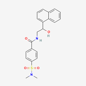 molecular formula C21H22N2O4S B2890263 4-(N,N-二甲基磺酰胺基)-N-(2-羟基-2-(萘-1-基)乙基)苯甲酰胺 CAS No. 1351611-47-6