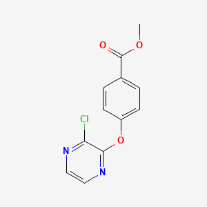 molecular formula C12H9ClN2O3 B2890268 Methyl 4-(3-chloropyrazin-2-yloxy)benzoate CAS No. 1223884-08-9