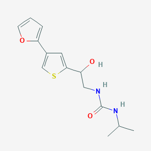 molecular formula C14H18N2O3S B2890276 1-[2-[4-(Furan-2-yl)thiophen-2-yl]-2-hydroxyethyl]-3-propan-2-ylurea CAS No. 2310125-94-9