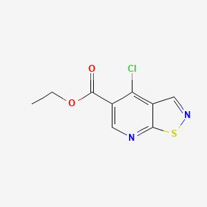 molecular formula C9H7ClN2O2S B2890281 Ethyl 4-chloro-[1,2]thiazolo[5,4-b]pyridine-5-carboxylate CAS No. 2156492-06-5