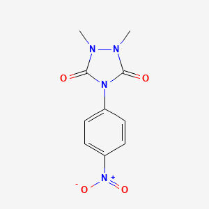 molecular formula C10H10N4O4 B2890305 1,2-Dimethyl-4-(4-nitrophenyl)-1,2,4-triazolidine-3,5-dione CAS No. 669757-38-4