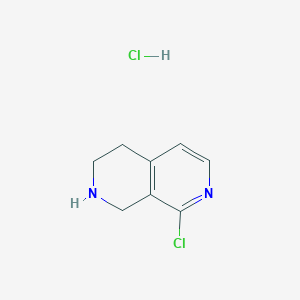 molecular formula C8H10Cl2N2 B2890312 8-氯-1,2,3,4-四氢-2,7-萘啶；盐酸盐 CAS No. 2305255-67-6