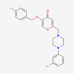 molecular formula C24H25ClN2O3 B2890318 2-[[4-(3-氯苯基)哌嗪-1-基]甲基]-5-[(4-甲基苯基)甲氧基]吡喃-4-酮 CAS No. 898418-29-6