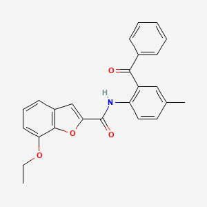 molecular formula C25H21NO4 B2890334 N-(2-benzoyl-4-methylphenyl)-7-ethoxybenzofuran-2-carboxamide CAS No. 921800-89-7