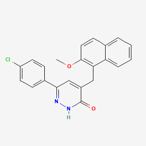 molecular formula C22H17ClN2O2 B2890338 6-(4-Chlorophenyl)-4-[(2-methoxynaphthalen-1-yl)methyl]pyridazin-3-ol CAS No. 1401595-53-6