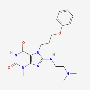 8-((2-(dimethylamino)ethyl)amino)-3-methyl-7-(3-phenoxypropyl)-1H-purine-2,6(3H,7H)-dione