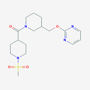 (1-Methylsulfonylpiperidin-4-yl)-[3-(pyrimidin-2-yloxymethyl)piperidin-1-yl]methanone