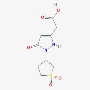 2-[1-(1,1-dioxo-1lambda6-thiolan-3-yl)-5-oxo-2,5-dihydro-1H-pyrazol-3-yl]acetic acid