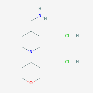 molecular formula C11H24Cl2N2O B2890367 [1-(四氢-2H-吡喃-4-基)哌啶-4-基]甲胺二盐酸盐 CAS No. 1286274-08-5