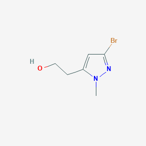 molecular formula C6H9BrN2O B2890407 2-(3-溴-1-甲基-1H-吡唑-5-基)乙醇 CAS No. 1785612-33-0