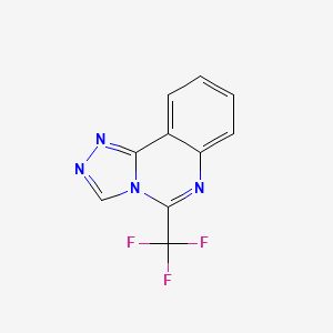 molecular formula C10H5F3N4 B2890414 5-(三氟甲基)-[1,2,4]三唑并[4,3-c]喹唑啉 CAS No. 320421-82-7