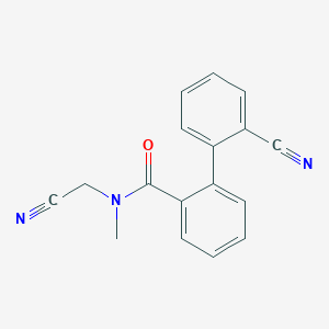 molecular formula C17H13N3O B2890419 2'-cyano-N-(cyanomethyl)-N-methyl-[1,1'-biphenyl]-2-carboxamide CAS No. 1311533-53-5