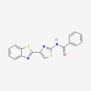 molecular formula C17H11N3OS2 B2890420 N-[4-(1,3-benzothiazol-2-yl)-1,3-thiazol-2-yl]benzamide CAS No. 477326-80-0