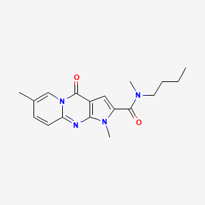 molecular formula C18H22N4O2 B2890421 N-Butyl-N,6,12-trimethyl-2-oxo-1,6,8-triazatricyclo[7.4.0.03,7]trideca-3(7),4,8,10,12-pentaene-5-carboxamide CAS No. 946203-03-8