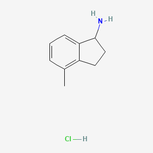 molecular formula C10H14ClN B2890434 4-methyl-2,3-dihydro-1H-inden-1-amine hydrochloride CAS No. 1258639-49-4