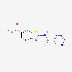 Methyl 2-(pyrazine-2-carboxamido)benzo[d]thiazole-6-carboxylate