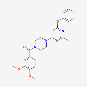 (3,4-Dimethoxyphenyl)(4-(2-methyl-6-phenoxypyrimidin-4-yl)piperazin-1-yl)methanone