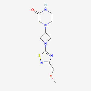 4-[1-[3-(Methoxymethyl)-1,2,4-thiadiazol-5-yl]azetidin-3-yl]piperazin-2-one