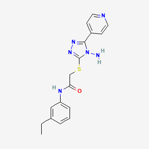 2-{[4-amino-5-(pyridin-4-yl)-4H-1,2,4-triazol-3-yl]sulfanyl}-N-(3-ethylphenyl)acetamide