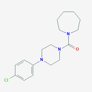 molecular formula C17H24ClN3O B289047 1-[4-(4-Chlorophenyl)piperazine-1-carbonyl]azepane 
