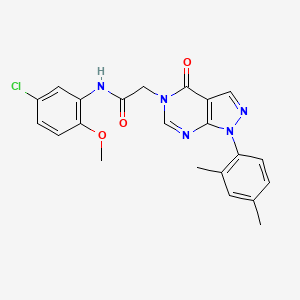 molecular formula C22H20ClN5O3 B2890474 N-(5-chloro-2-methoxyphenyl)-2-(1-(2,4-dimethylphenyl)-4-oxo-1H-pyrazolo[3,4-d]pyrimidin-5(4H)-yl)acetamide CAS No. 895005-07-9