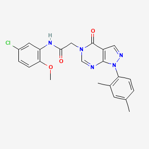 molecular formula C22H20ClN5O3 B2890474 N-(5-氯-2-甲氧基苯基)-2-(1-(2,4-二甲基苯基)-4-氧代-1H-吡唑并[3,4-d]嘧啶-5(4H)-基)乙酰胺 CAS No. 895005-07-9