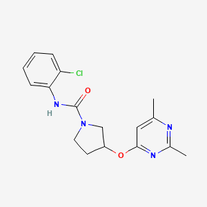 molecular formula C17H19ClN4O2 B2890476 N-(2-氯苯基)-3-[(2,6-二甲基嘧啶-4-基)氧基]吡咯烷-1-甲酰胺 CAS No. 2097915-24-5