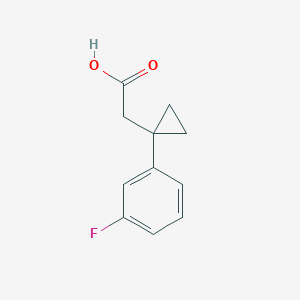 molecular formula C11H11FO2 B2890483 2-[1-(3-Fluorophenyl)cyclopropyl]acetic acid CAS No. 1445893-75-3