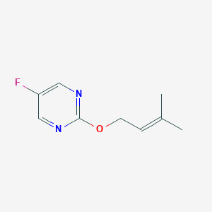 molecular formula C9H11FN2O B2890485 5-Fluoro-2-(3-methylbut-2-enoxy)pyrimidine CAS No. 2380098-92-8
