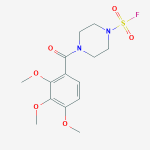 molecular formula C14H19FN2O6S B2890491 4-(2,3,4-Trimethoxybenzoyl)piperazine-1-sulfonyl fluoride CAS No. 2411217-59-7